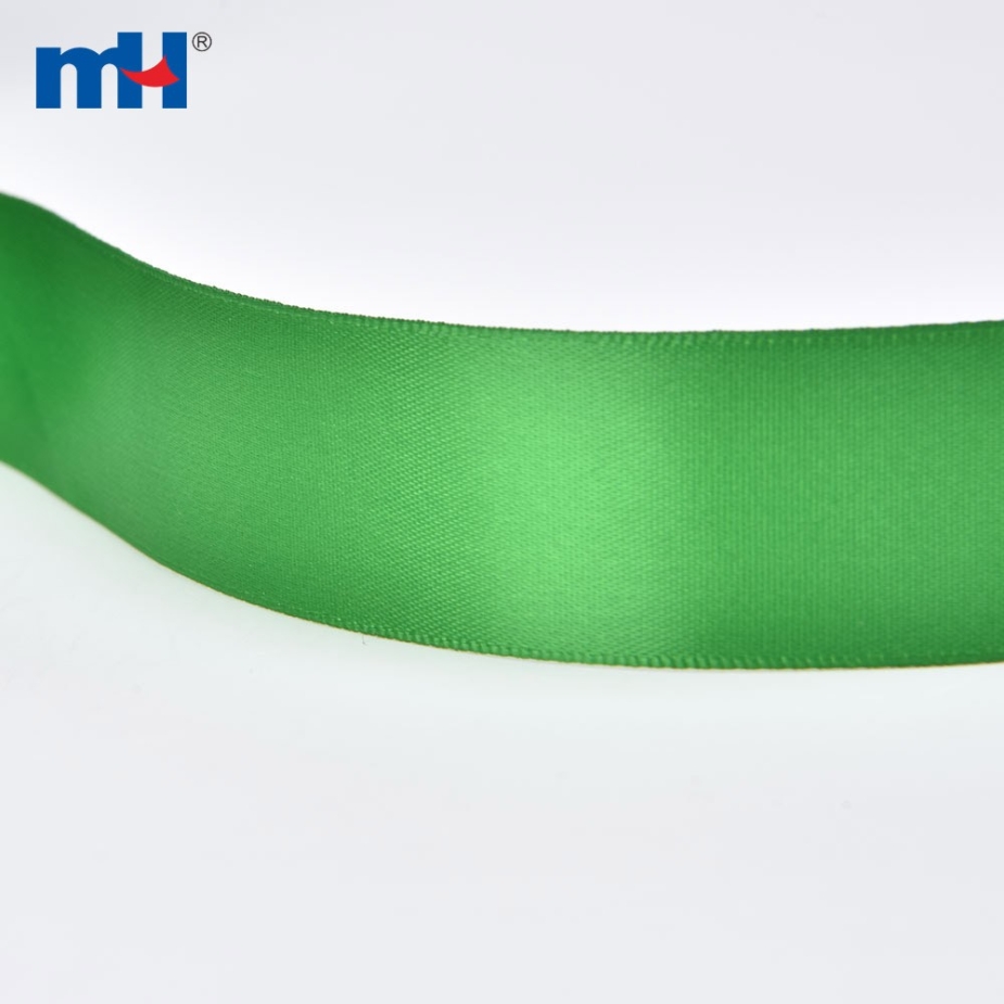 Polyester Double Face Satin Green Matt Ribbon