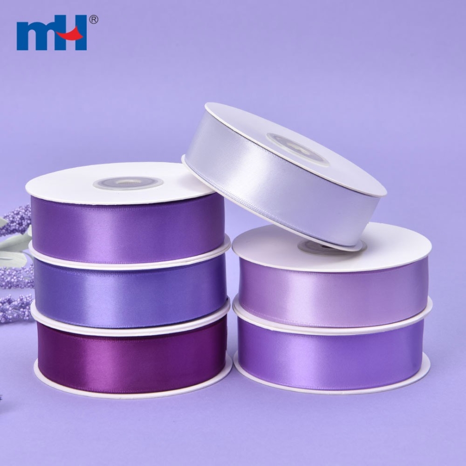 Polyester Double Face Satin Violet Matt Ribbon