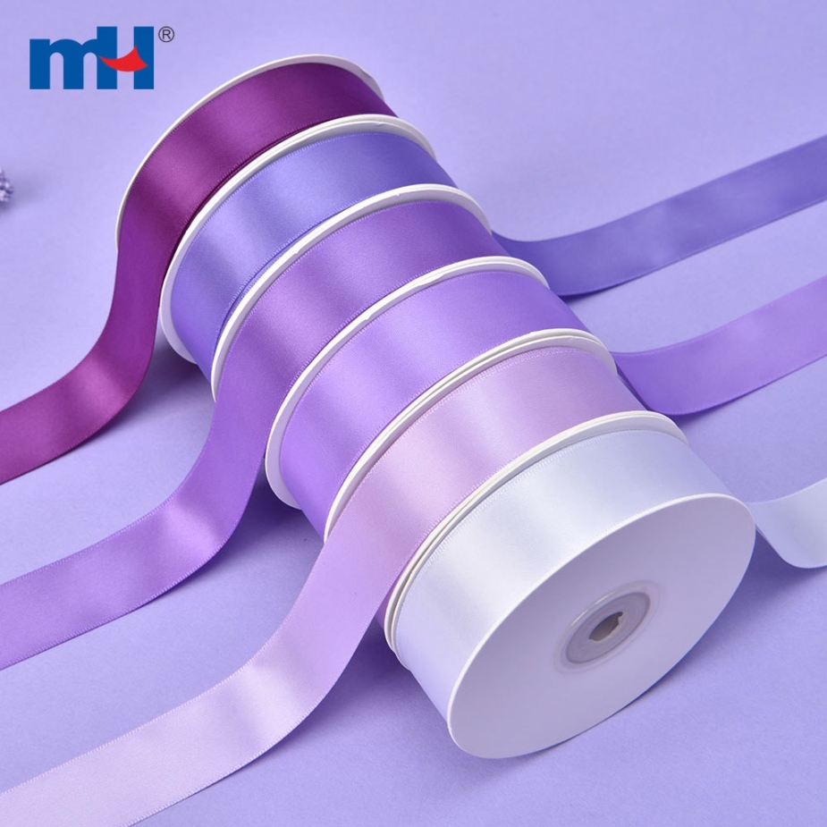 Polyester Double Face Satin Violet Matt Ribbon