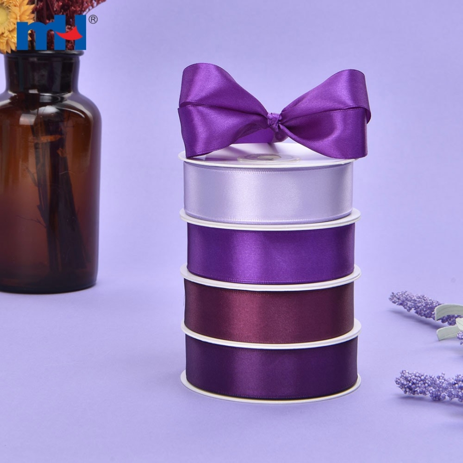 Polyester Double Face Satin Violet Shine Ribbon