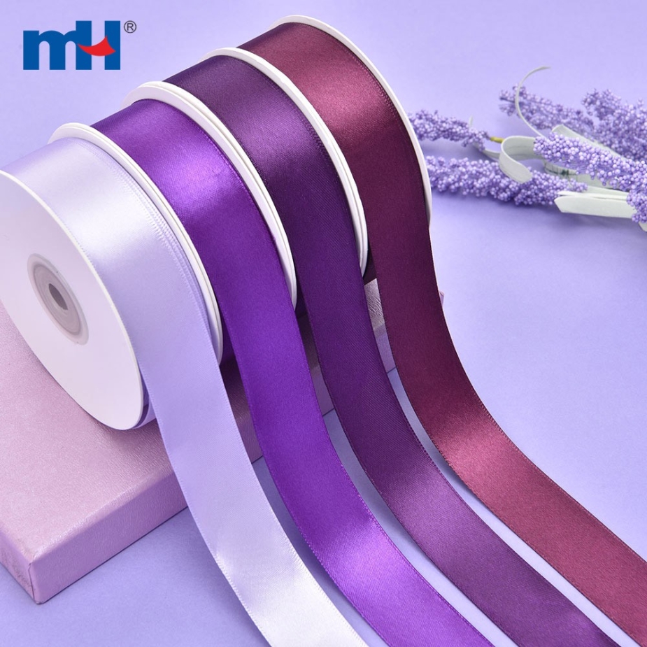 Polyester Double Face Satin Violet Shine Ribbon