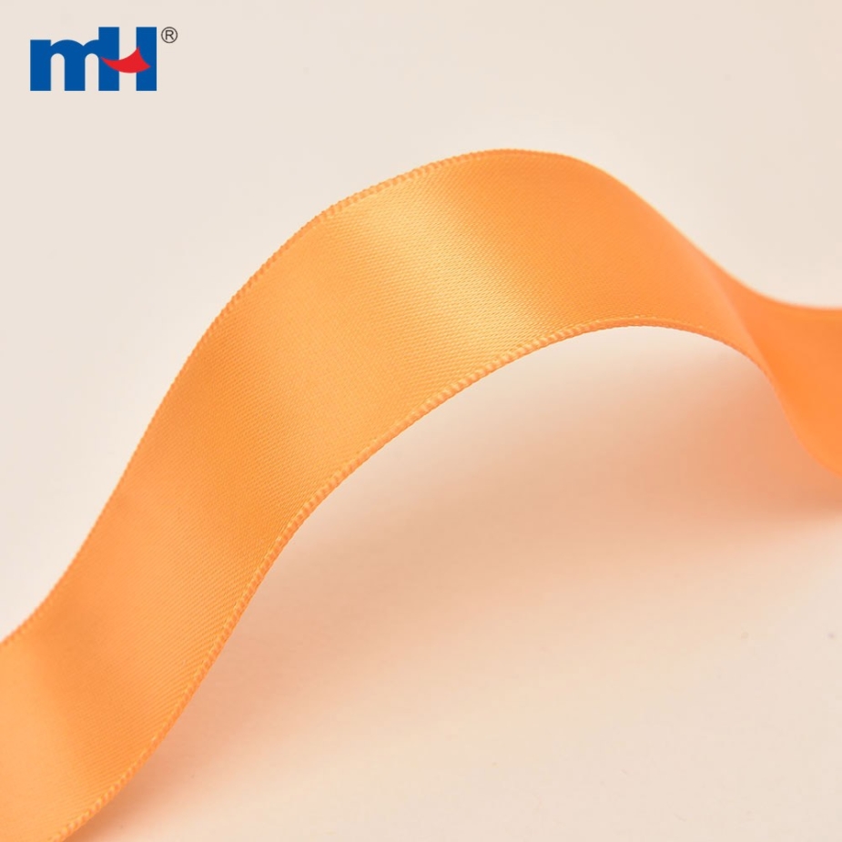 Polyester Double Face Satin Yellow Matt Ribbon