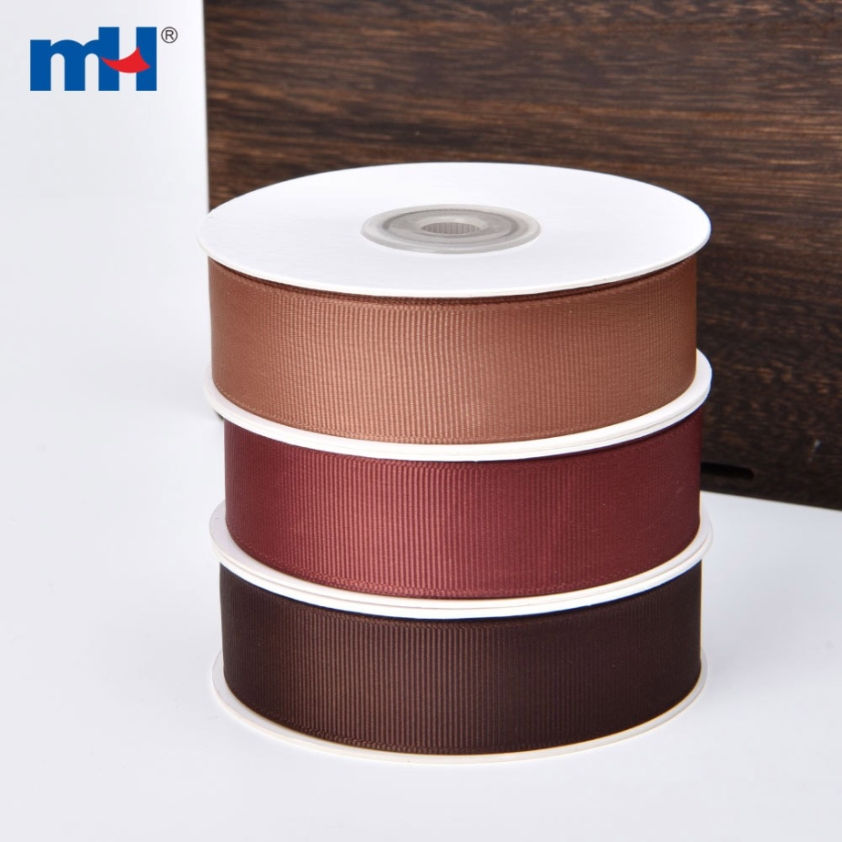 Polyester Grosgrain Brown Ribbon