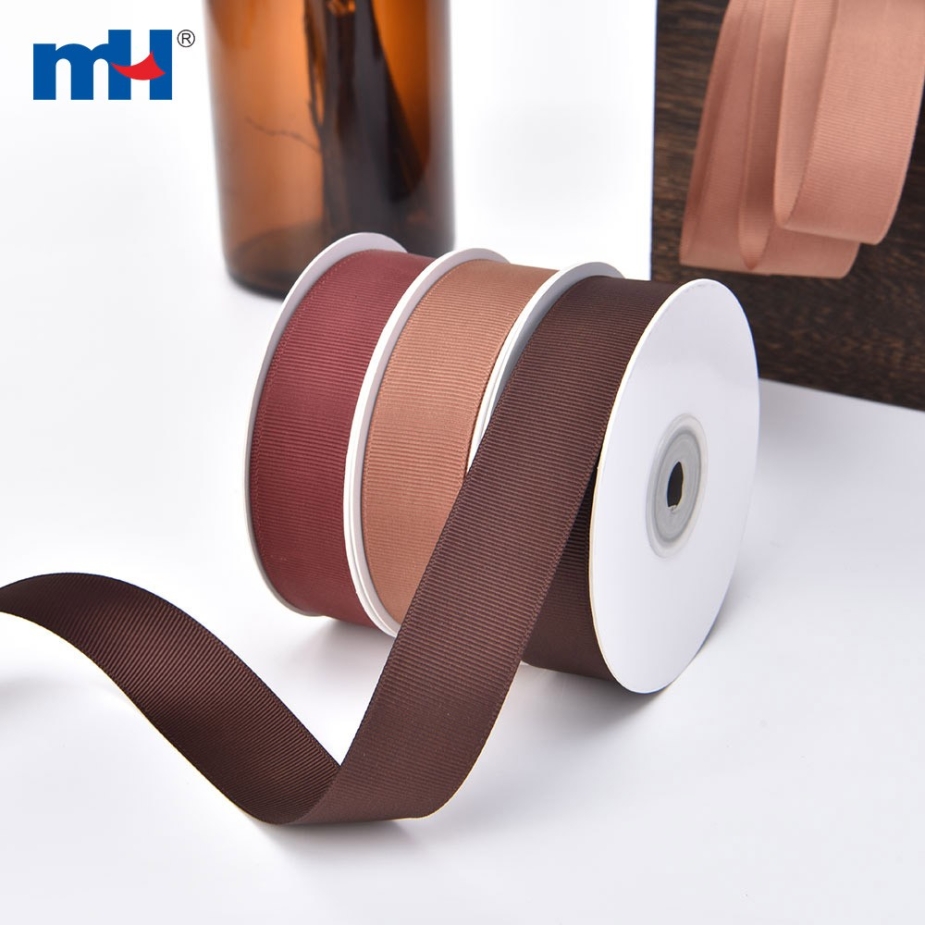 Polyester Grosgrain Brown Ribbon