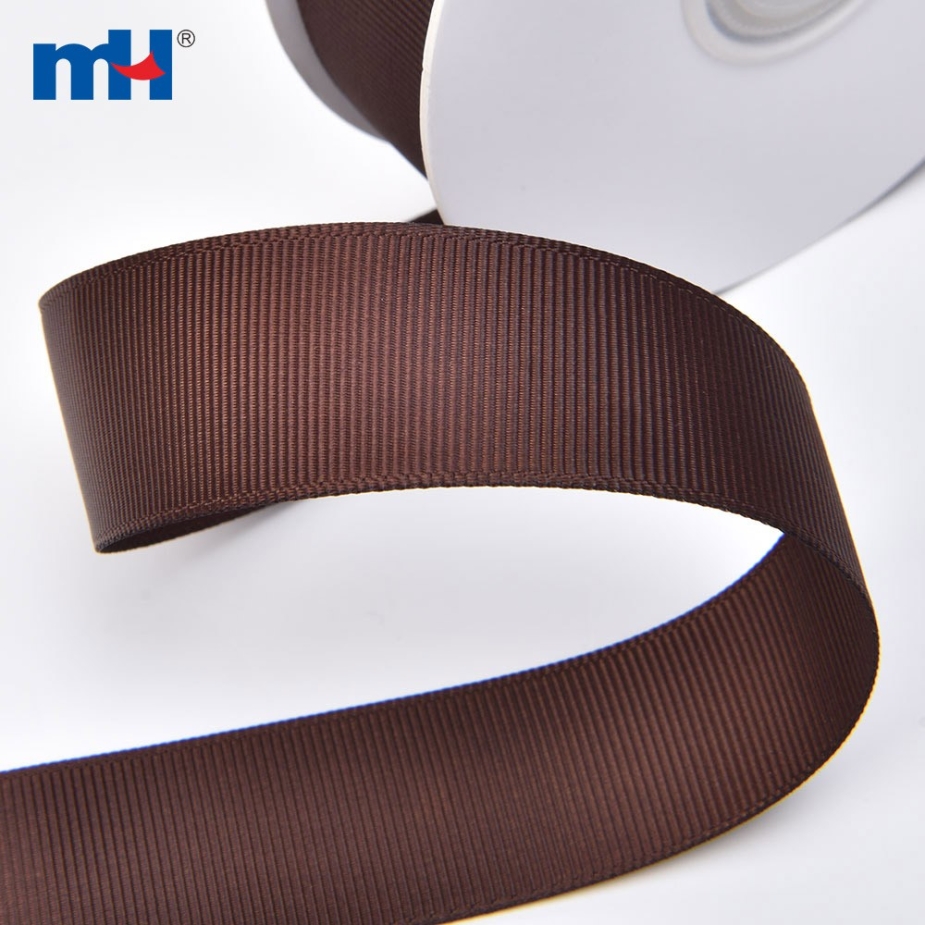 Polyester Grosgrain Brown Ribbon