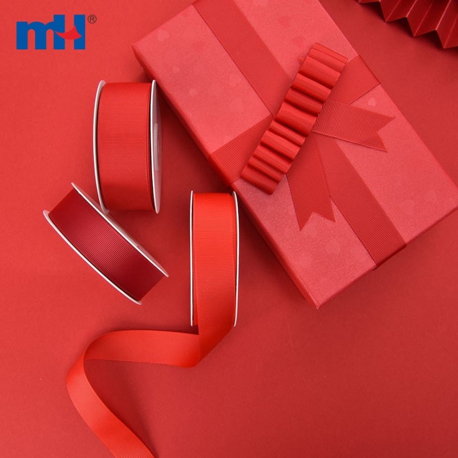 Polyester Grosgrain Red Ribbon