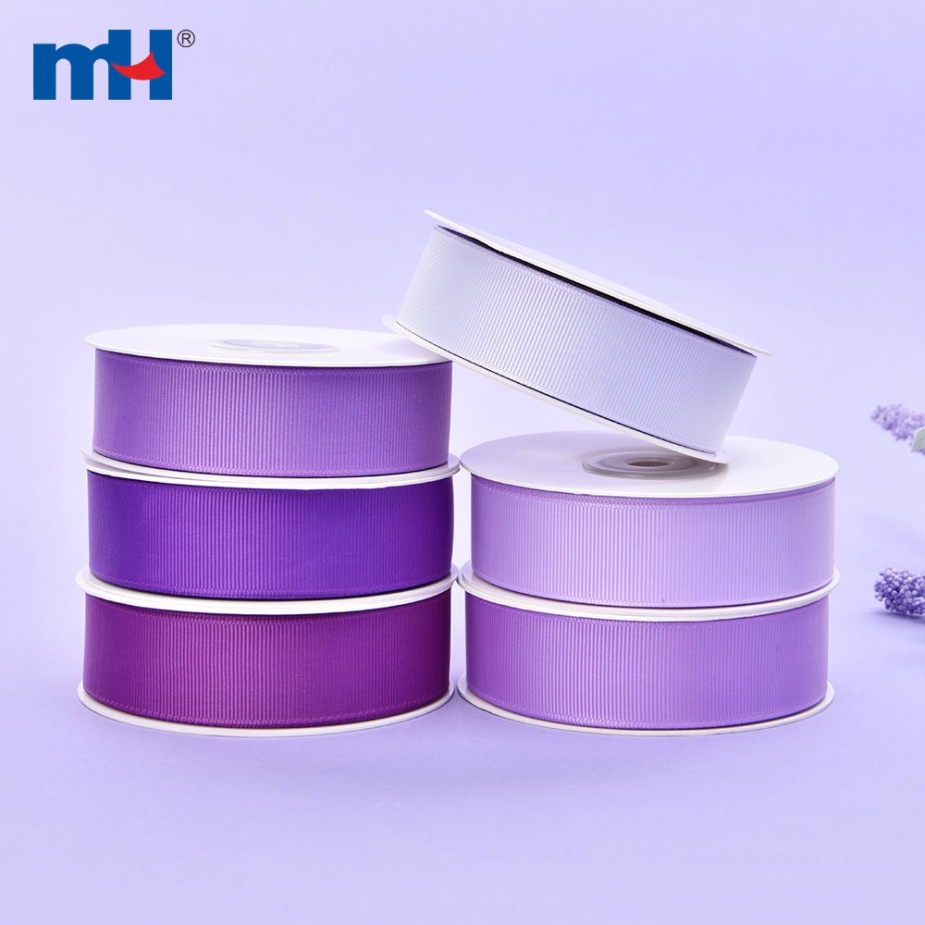 Polyester Grosgrain Violet Ribbon