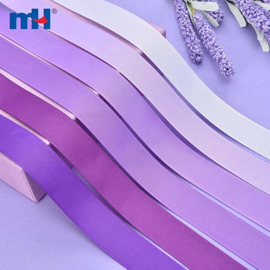 Polyester Grosgrain Violet Ribbon