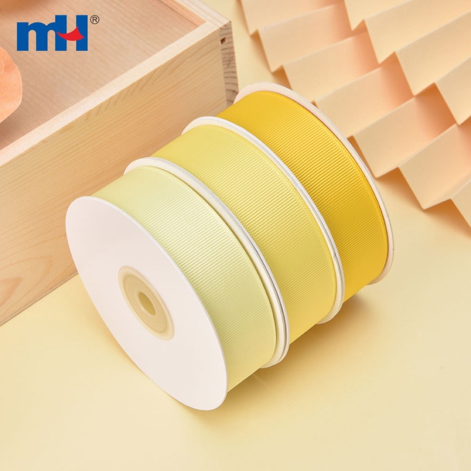 Polyester Grosgrain Yellow Ribbon