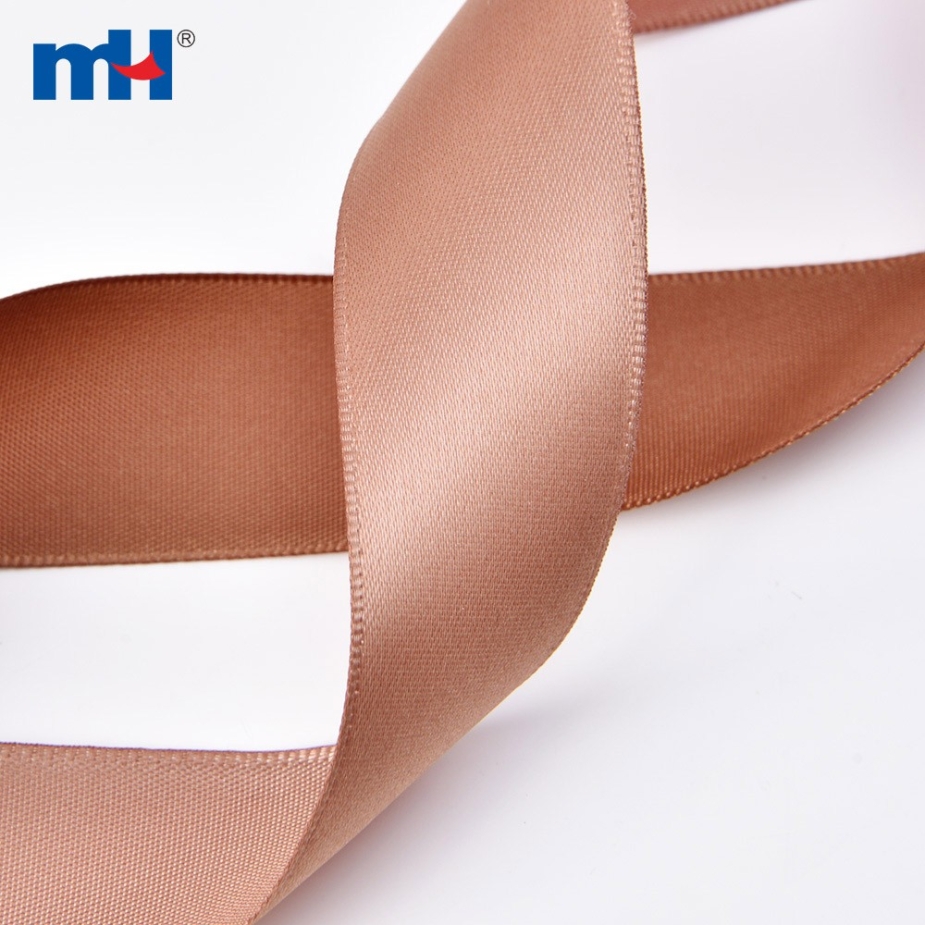 Polyester Single Face Satin Brown Matt Ribbon