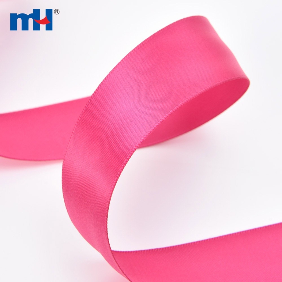 Polyester Single Face Satin Red Matt Ribbon