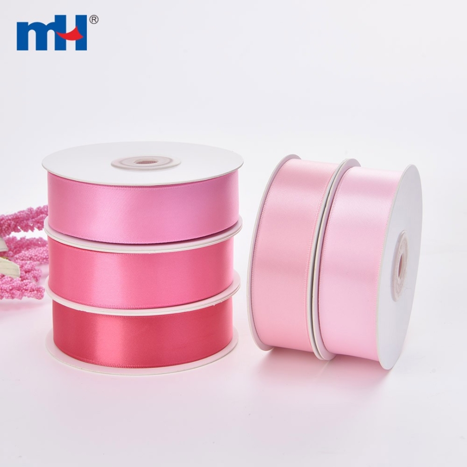 Polyester Single Face Satin Red Matt Ribbon