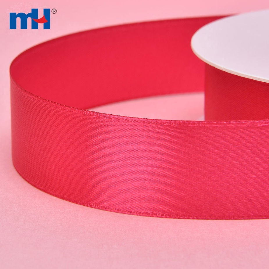 Polyester Single Face Satin Red Shine Ribbon