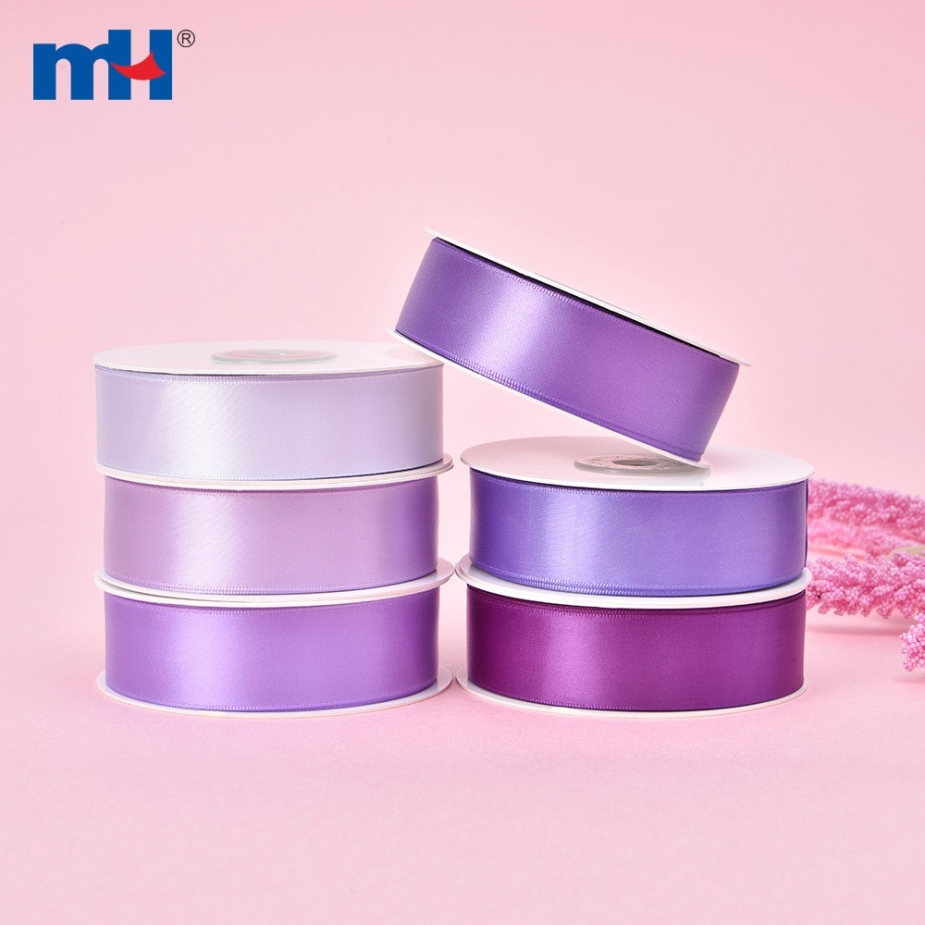 Polyester Single Face Satin Violet Matt Ribbon