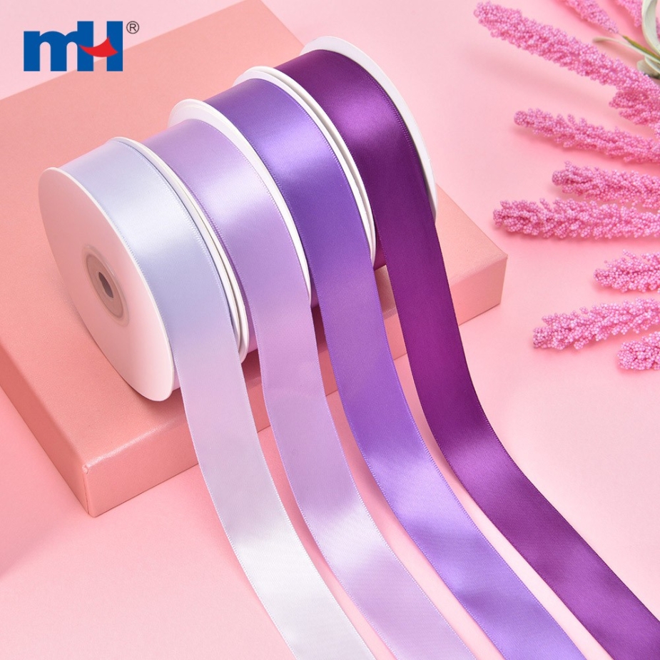 Polyester Single Face Satin Violet Matt Ribbon