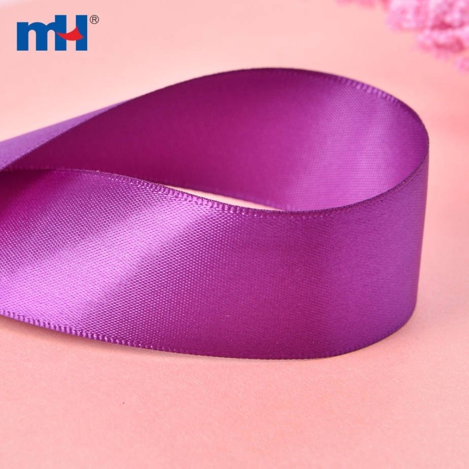 Polyester Single Face Satin Violet Matt Ribbon