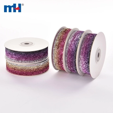 Rainbow Metallic Velvet Ribbon