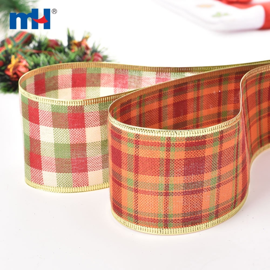 Red and Green Plaid Wired Edge