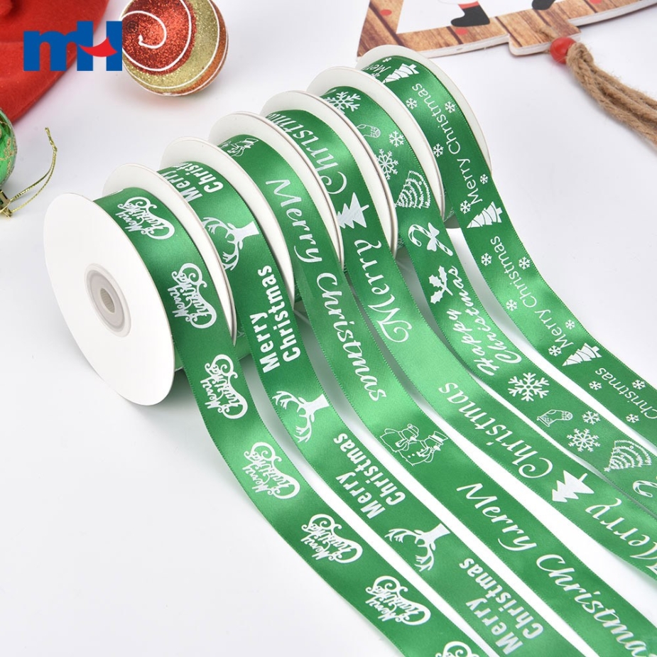 Christmas Silk Screen Printing Ribbon