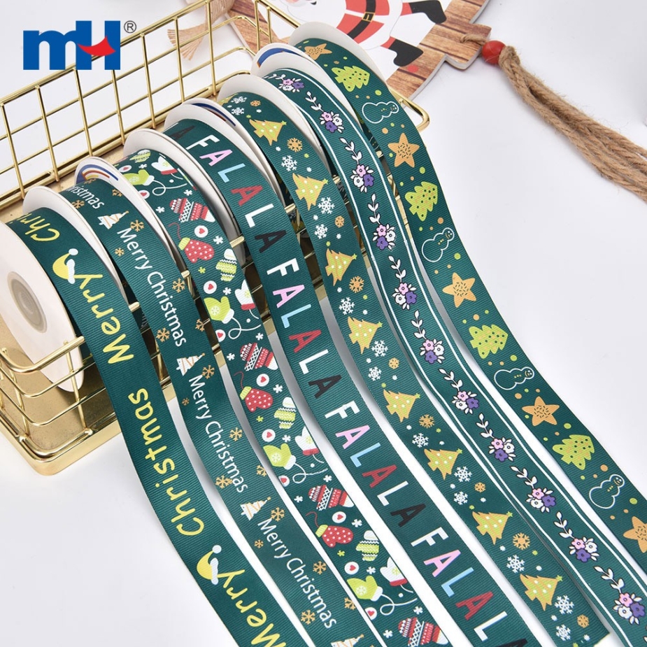 Christmas Silk Screen Printing Ribbon