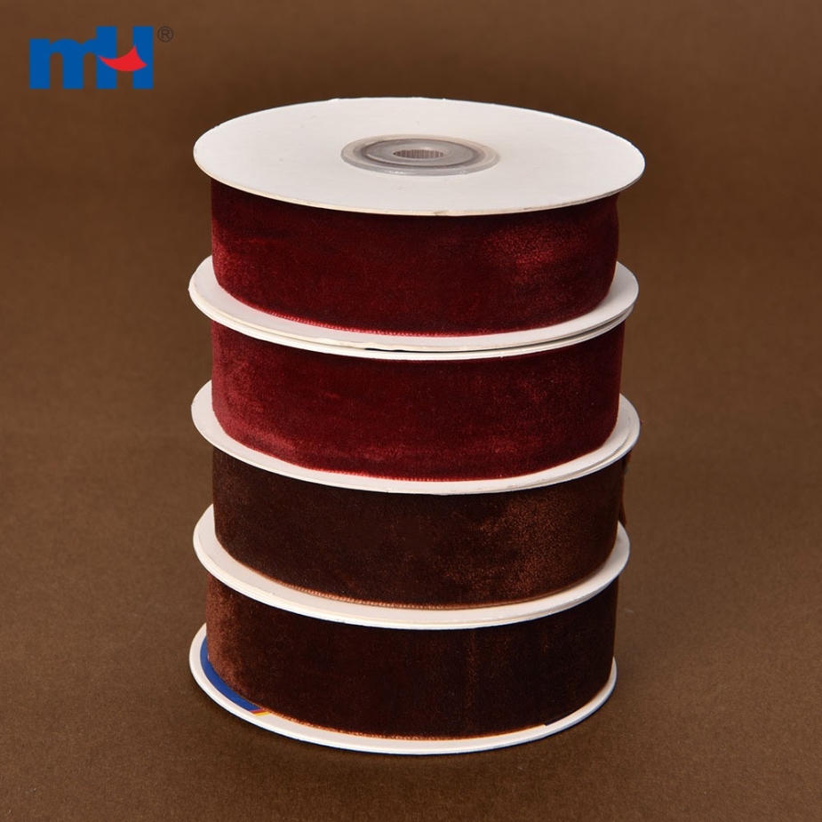 Burgundy Velvet Wired Ribbon