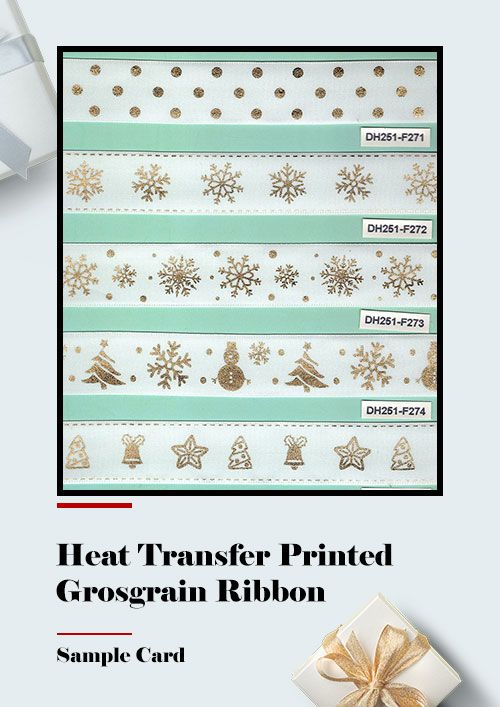 Heat Transfer Printed Grosgrain Ribbon 4