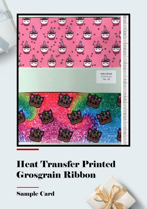 Heat Transfer Printed Grosgrain Ribbon 1