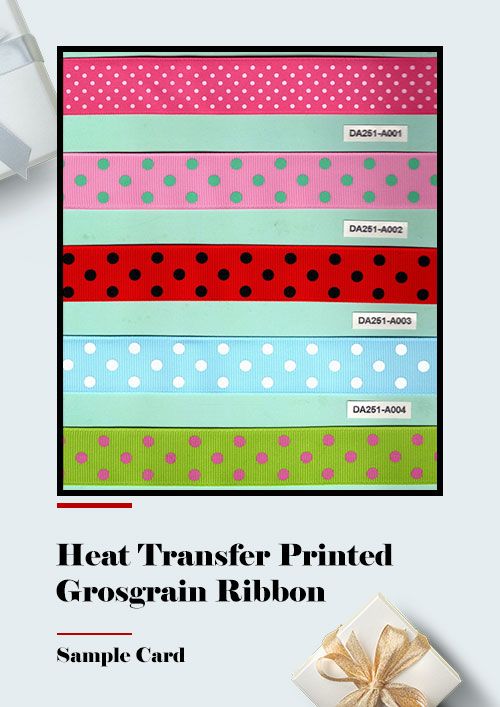 Heat Transfer Printed Grosgrain Ribbon 2